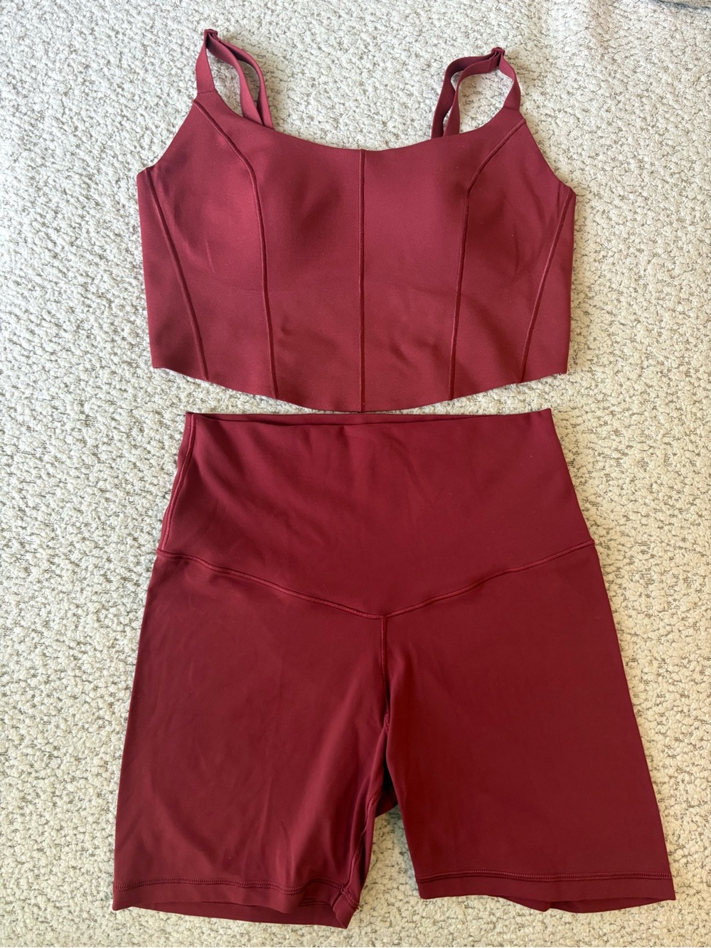 Offline by aerie M Bike short high rise with S high support corset sports bra
